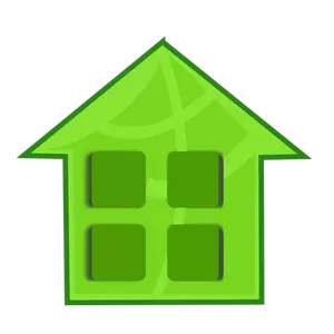 Clipart vetorial de casa verde