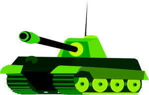 Zelený tank vektorové kreslení