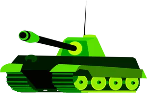 Groene tank vector tekening