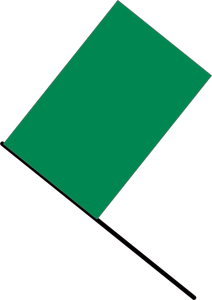 Vektor Klipart zelená vlajka