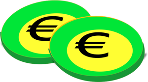 Resimde yeşil euro sikke