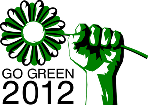Go groene politieke partij symbool vector afbeelding