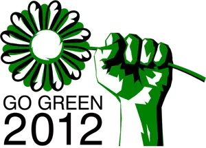 Go green political party symbol vector image