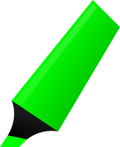 Vector de dibujo de resaltador verde
