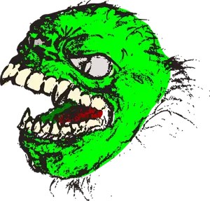 Vectorafbeeldingen van groene horror beest