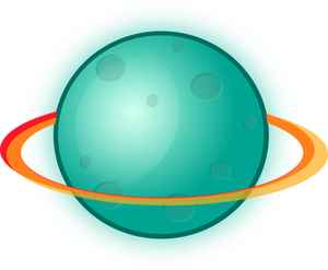 Planet with rings vector imaeg