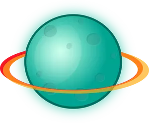 Planet with rings vector imaeg
