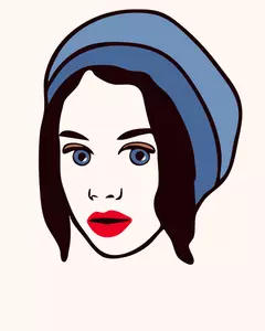 Vector clip art of trendy girl avatar