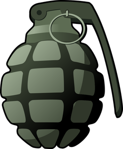 Hand grenade vector image