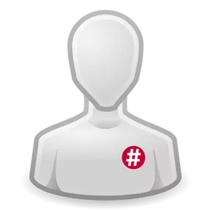 Rød matrix kvinne vector avatarbilde