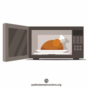 Pollo alla griglia nel forno a microonde