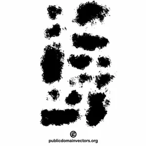 Ink spatter brush strokes
