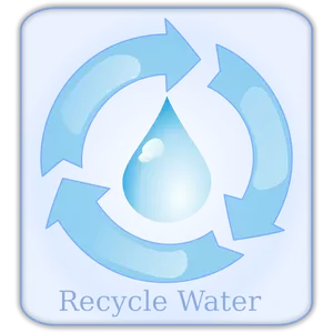 Återvinna vatten tecken vektorbild