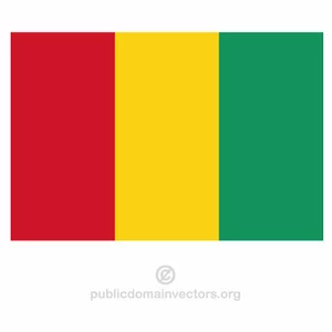 Vector flag of Guinea