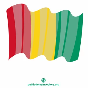 Image clipart drapeau guinéen