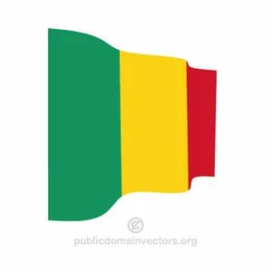 Agitant le drapeau de la Guinée