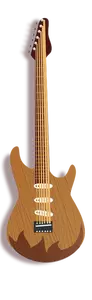 Houten gitaar vectorillustratie