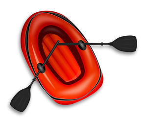 Rubber boat vector image