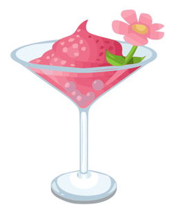 Pink Lady cocktail vektori clipart