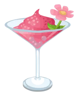 Pink Lady cocktail vektor ClipArt