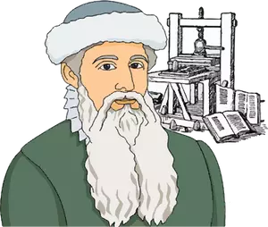 Image vectorielle de Johannes Gutenberg