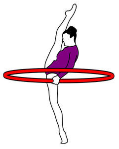 Immagine dell'esecutore del tiro con l'arco di ginnastica