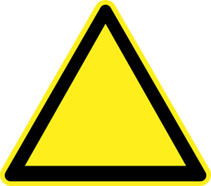 Blank hazard warning sign vector image