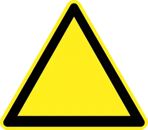 Blank hazard warning sign vector image