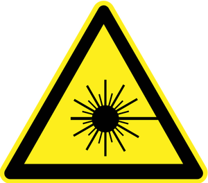 Radioaktiivisen vaaran varoitusmerkki vektorikuva