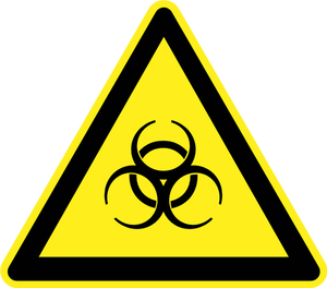 Semn de avertizare Biohazard vector imagine