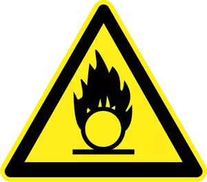 Brandbare gevaar waarschuwingsbord vector afbeelding