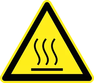 Heiße Gefahr Warnzeichen Vektor-Bild