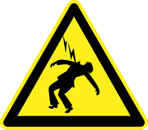 Thunder hazard warning sign vector image
