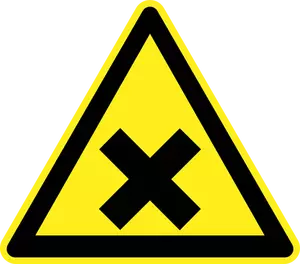 Schadelijke gevaar waarschuwingsbord vector afbeelding
