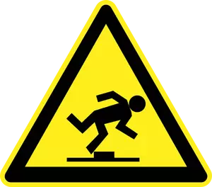 Watch your step warning sign vector image