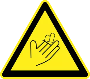 Schneiden Sie / trennen Sie Hazard Warning Sign-Vektor-Bild
