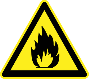 Imagem de vetor de sinal de aviso de incêndio