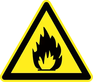 Fire hazard warning sign vector image