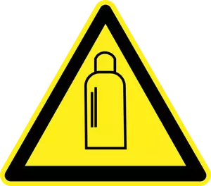 Butelka pod zagrożenie spowodowane ciśnieniem ostrzeżenie obraz wektor znak