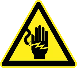 Open line wires hazard warning sign vector image