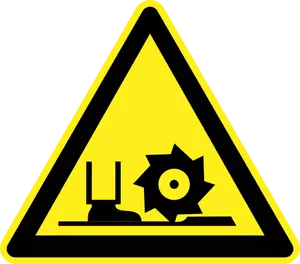 Rotating blade or cutter warning vector sign