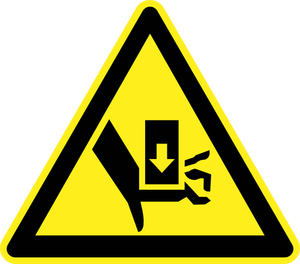 Pericolo di pesanti oggetti pericolo avvertimento segno immagine vettoriale