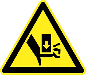 Gefahr von schweren Objekten Hazard Warning Sign-Vektor-Bild