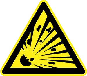 Imagem de vetor de sinal de advertência de perigo de explosivos