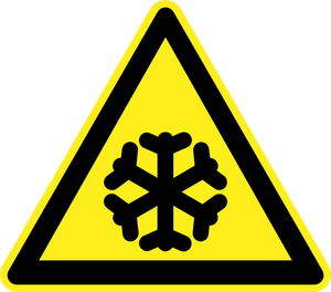 Freezing hazard warning sign vector image