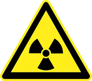 Radiation hazard warning sign vector image