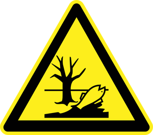 Verontreiniging gevaar waarschuwingsbord vector afbeelding