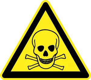 Fatal hazard warning sign vector image