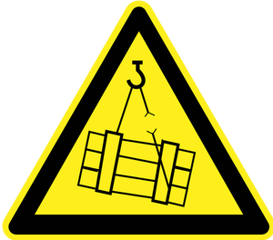 Segnale di avvertimento di pericolo carico pesante vettoriale immagine
