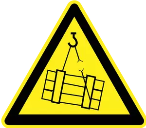 Sinal de aviso de perigo de carga pesada vector imagem